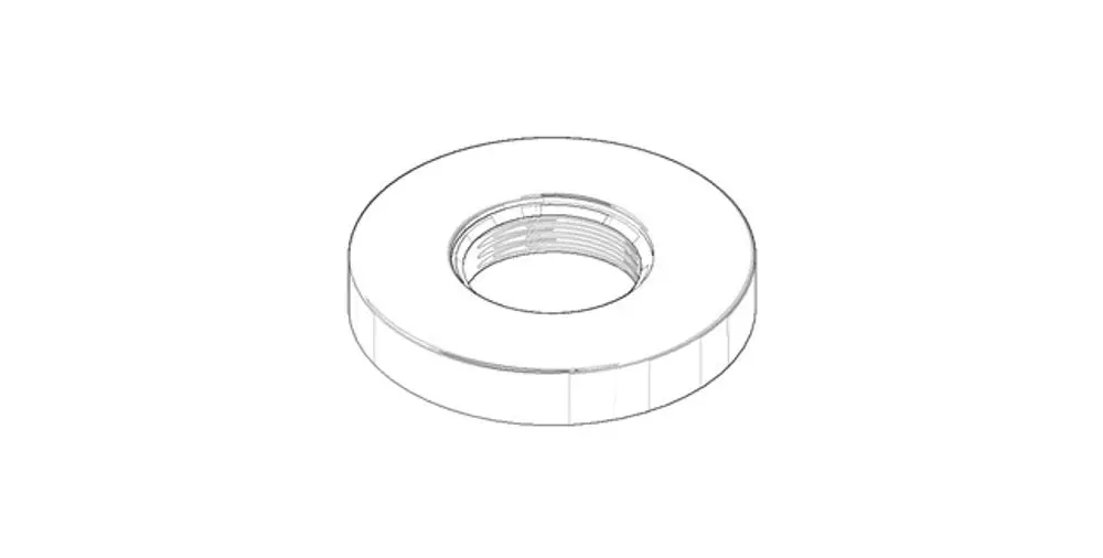 DORNBRACHT Rosette ERSATZTEILE 092789105 D. 55 x D. 47,3 x 9 mm Platin, 092789105-08 Galeriebild 1